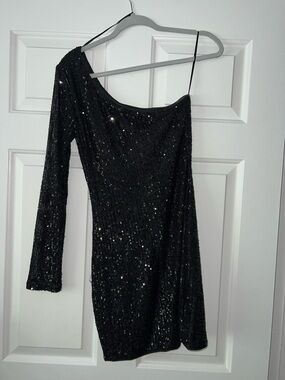 Party Dress Black Sequined